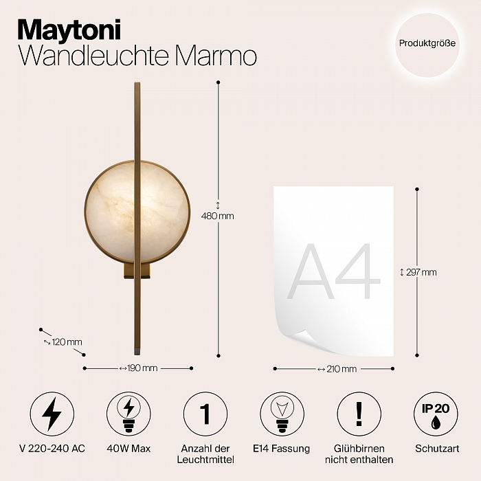 Бра Maytoni MOD099WL-01G